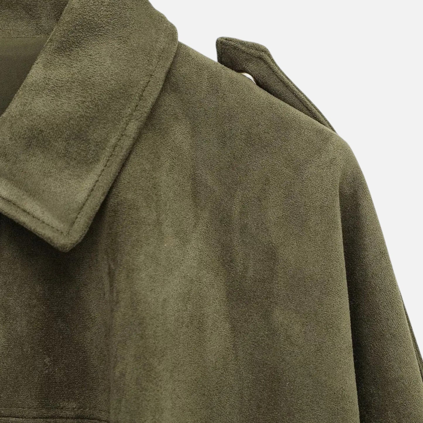 Chaqueta Mujer de Gamuza Clasica con Solapa