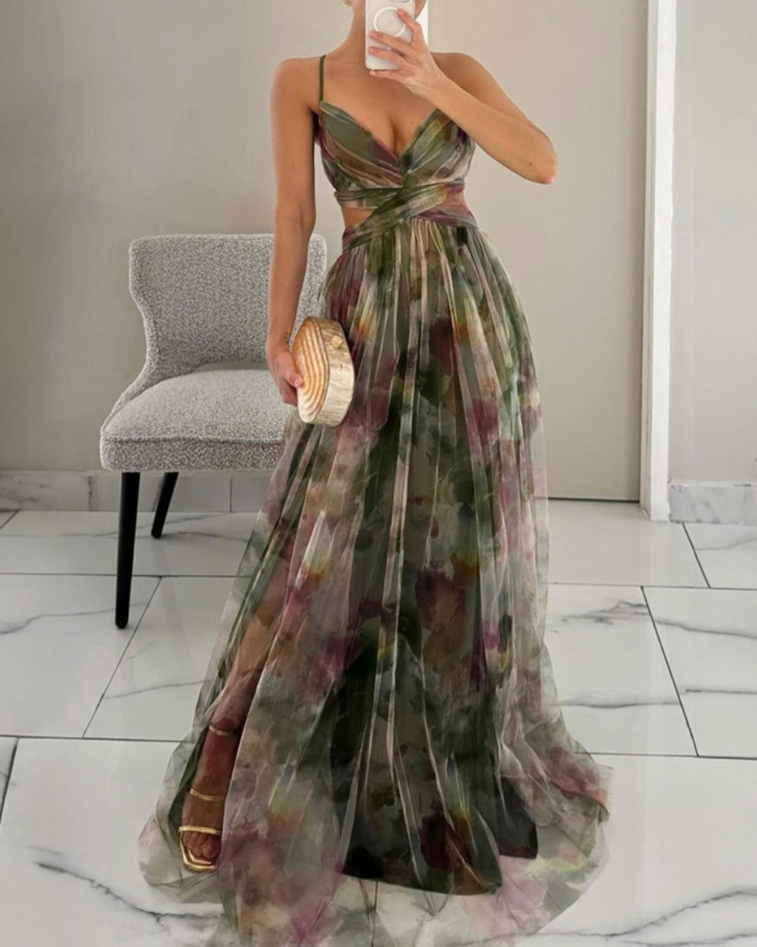 Vestido maxi mujer ligero floral verano elegante