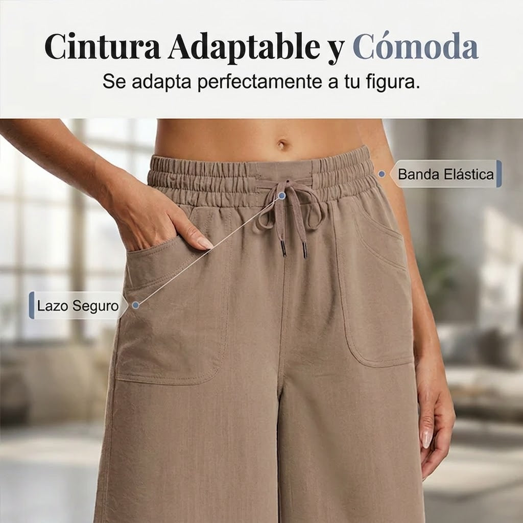 Pantalones Cropped Mujer Transpirables