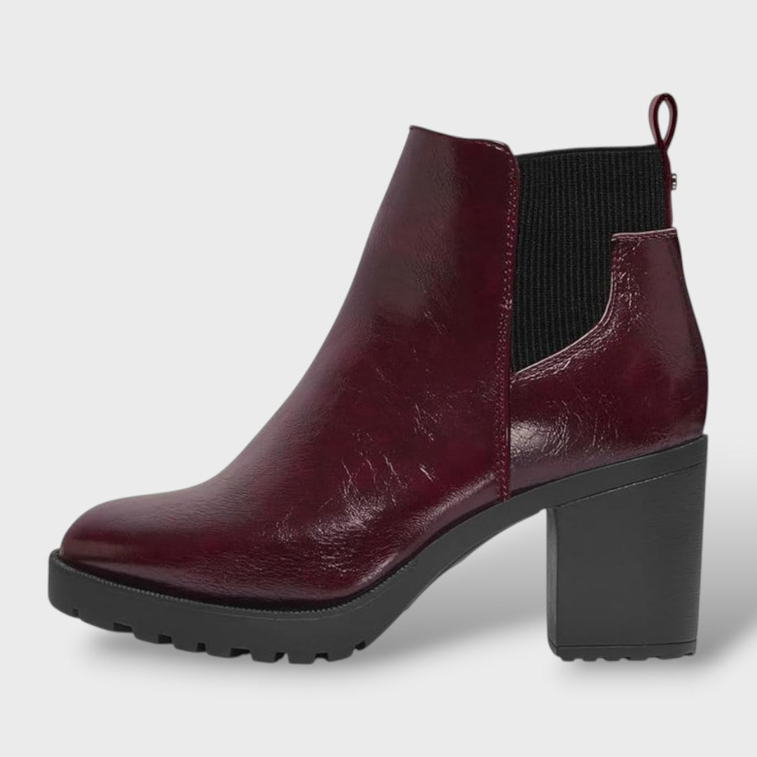 Botines Tacón Bloque Mujer Estilo Clásico