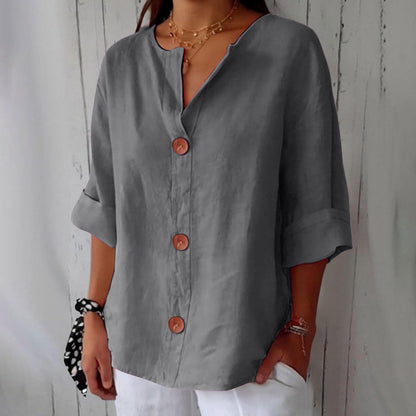 Camisa Mujer de Lino Ligera y Vaporosa