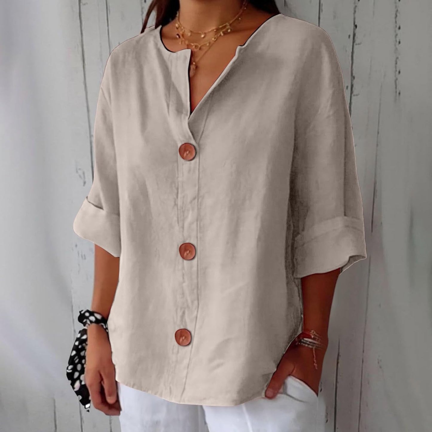 Camisa Mujer de Lino Ligera y Vaporosa - Mavetta