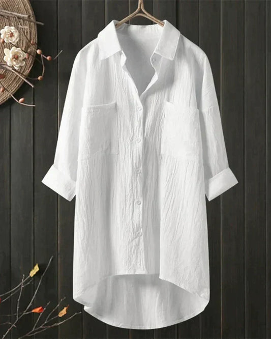 Blusa Mujer de Lino Corte Clásico - Mavetta