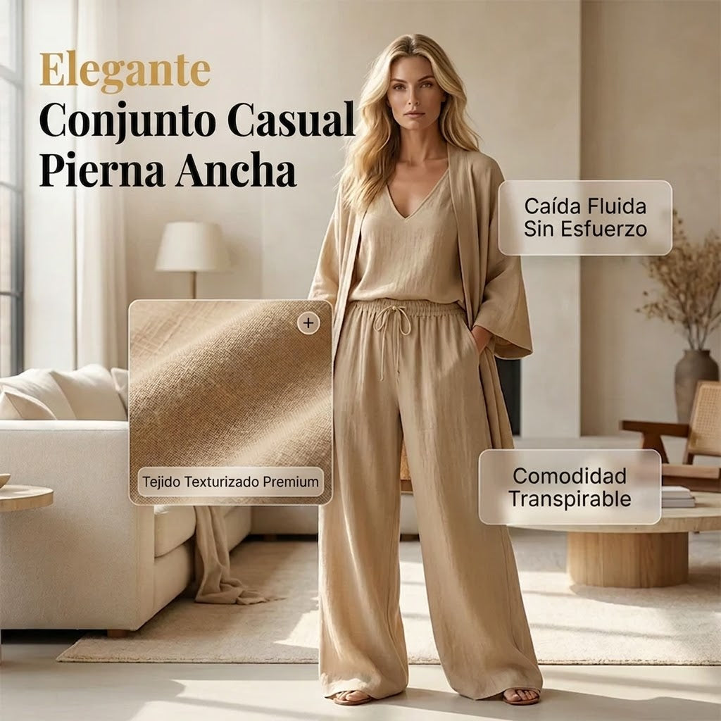 Conjunto Mujer Tres Piezas Elegante Ajuste Clásico - Mavetta