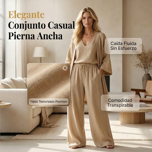 Conjunto Mujer Tres Piezas Elegante Ajuste Clásico - Mavetta