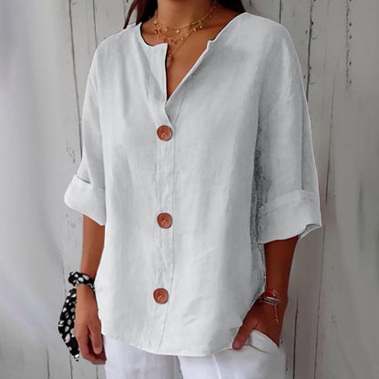 Camisa Mujer de Lino Ligera y Vaporosa