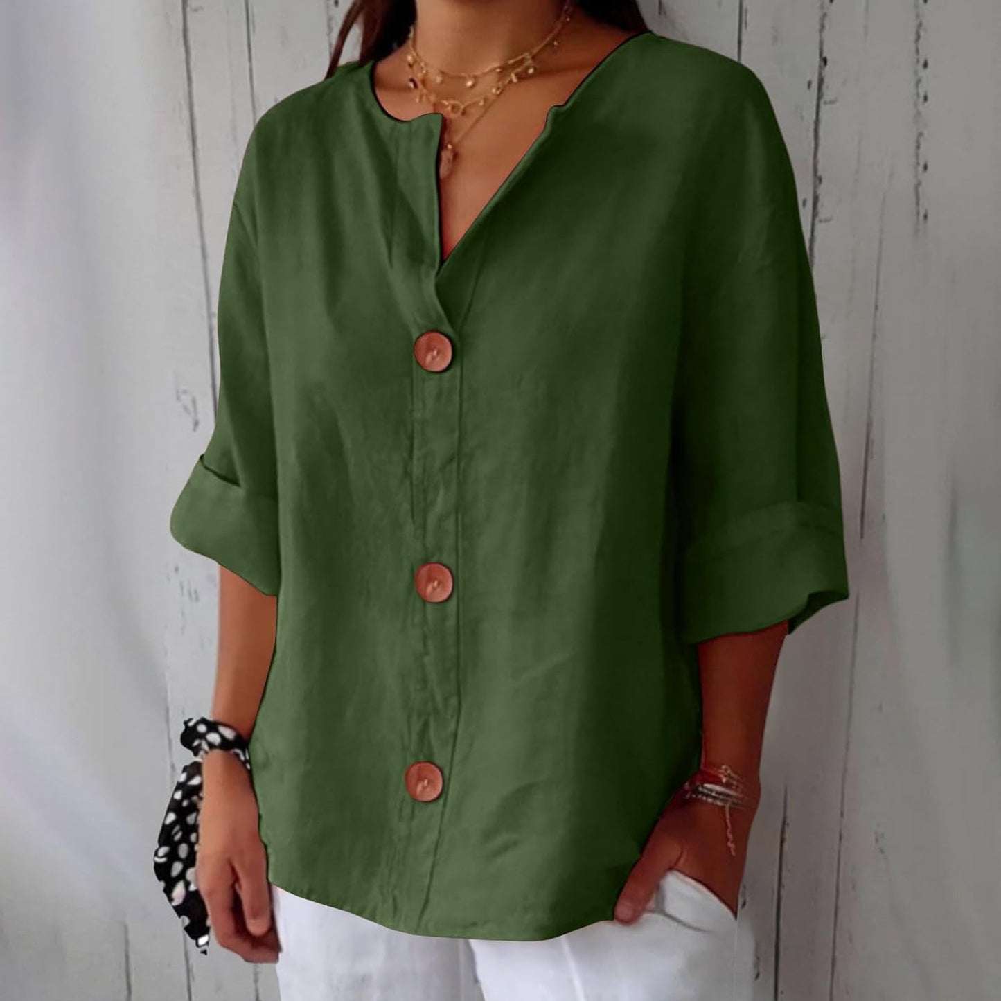 Camisa Mujer de Lino Ligera y Vaporosa