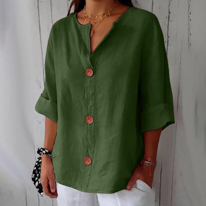 Camisa Mujer de Lino Ligera y Vaporosa