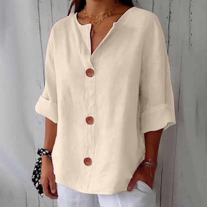 Camisa Mujer de Lino Ligera y Vaporosa