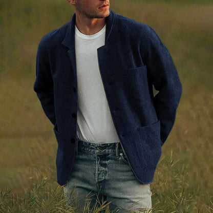 Blazer Hombre Casual Algodón Ajuste Moderno