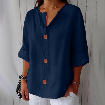 Camisa Mujer de Lino Ligera y Vaporosa