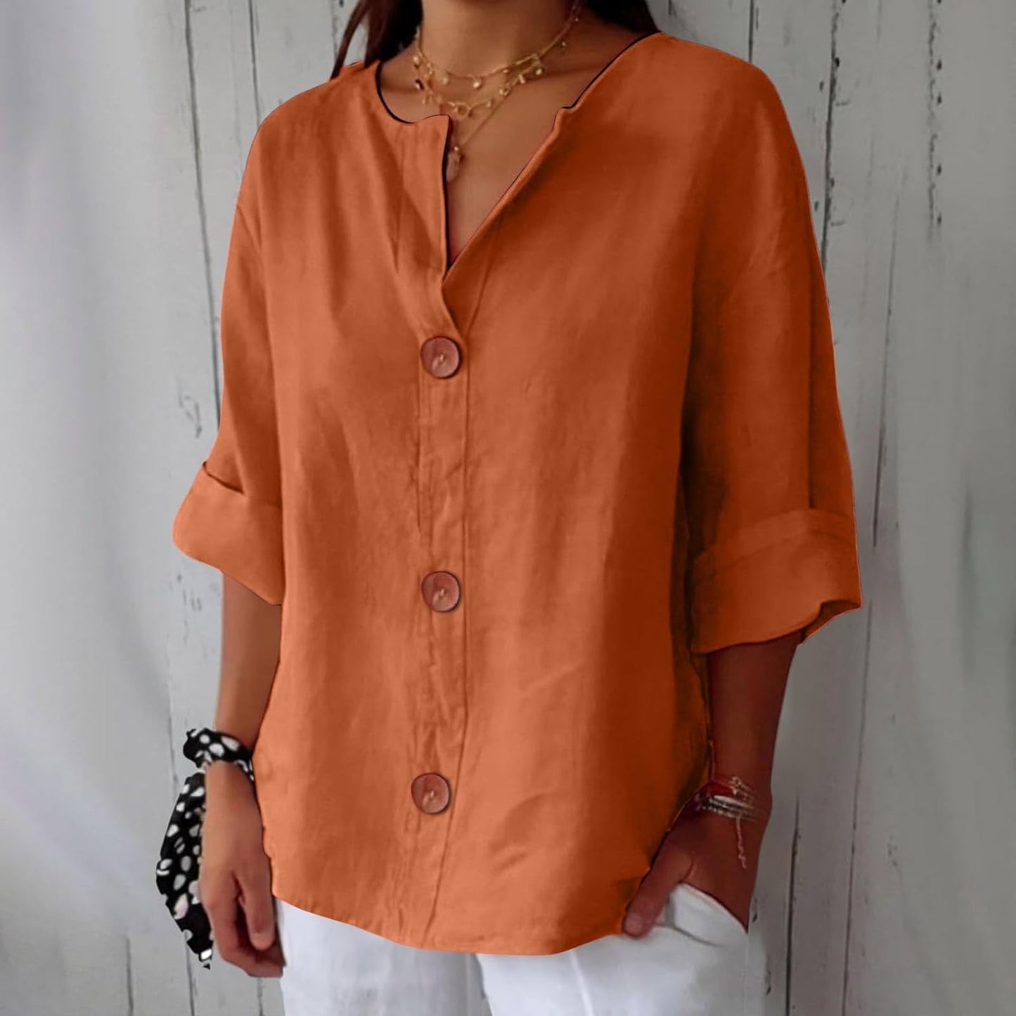 Camisa Mujer de Lino Ligera y Vaporosa