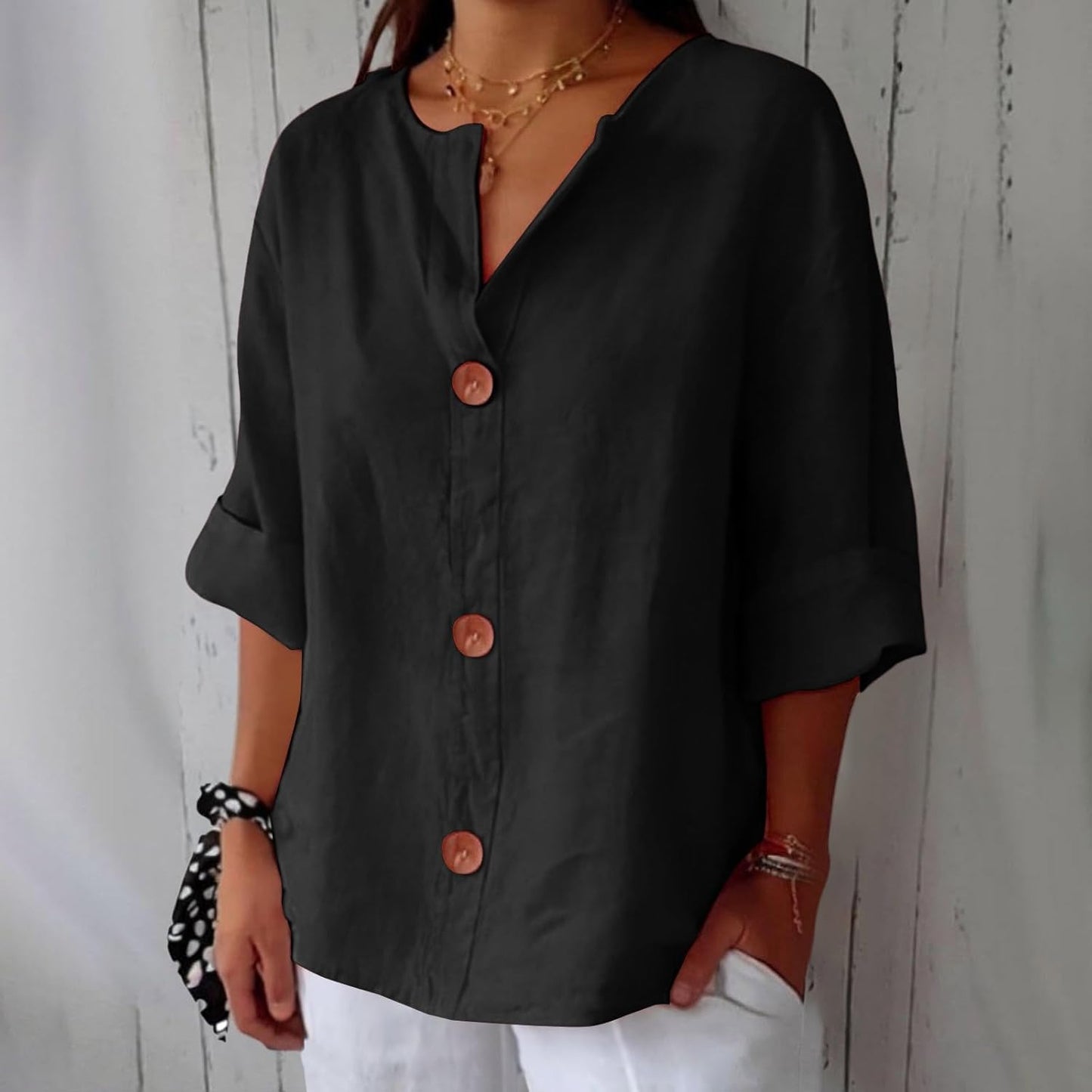 Camisa Mujer de Lino Ligera y Vaporosa