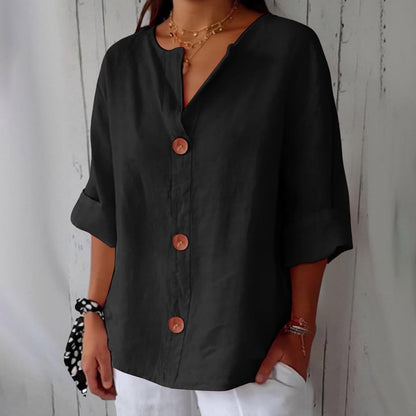 Camisa Mujer de Lino Ligera y Vaporosa