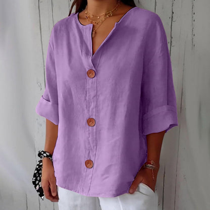 Camisa Mujer de Lino Ligera y Vaporosa