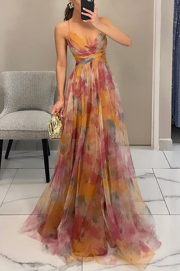 Vestido largo mujer de tela floral ajustado