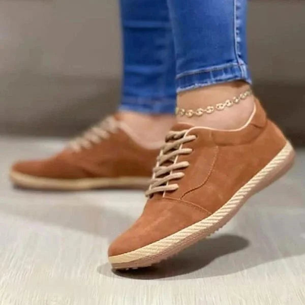 Zapatos ortopédicos mujer planos con cordones diseño cerrado