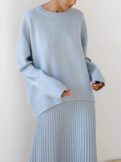 Jersey Mujer Tejido Oversize Cuello Redondo