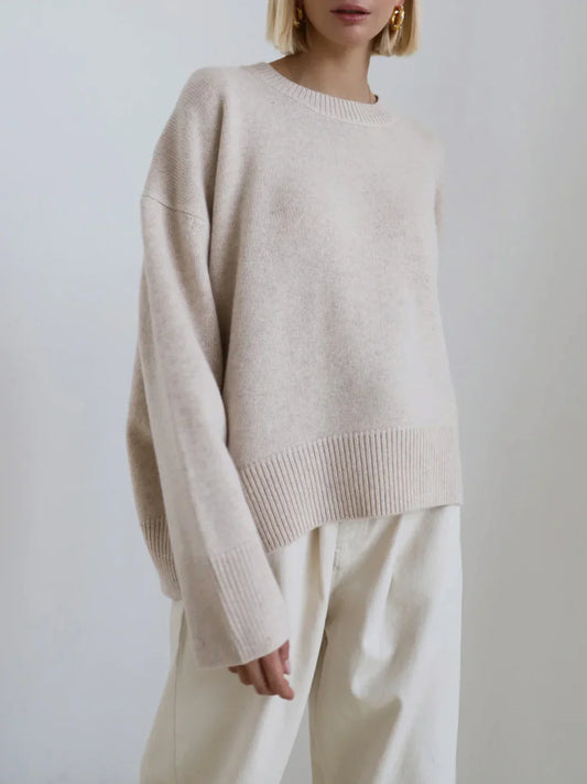 Jersey Mujer Tejido Oversize Cuello Redondo - Mavetta