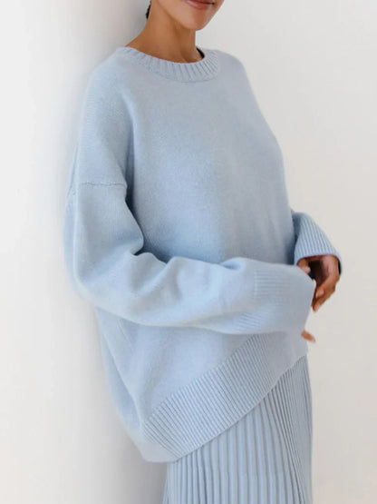 Jersey Mujer Tejido Oversize Cuello Redondo