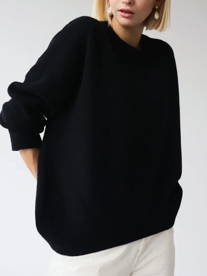 Jersey Mujer Tejido Oversize Cuello Redondo