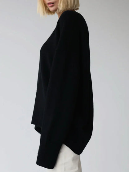 Jersey Mujer Tejido Oversize Cuello Redondo