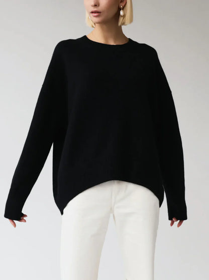 Jersey Mujer Tejido Oversize Cuello Redondo