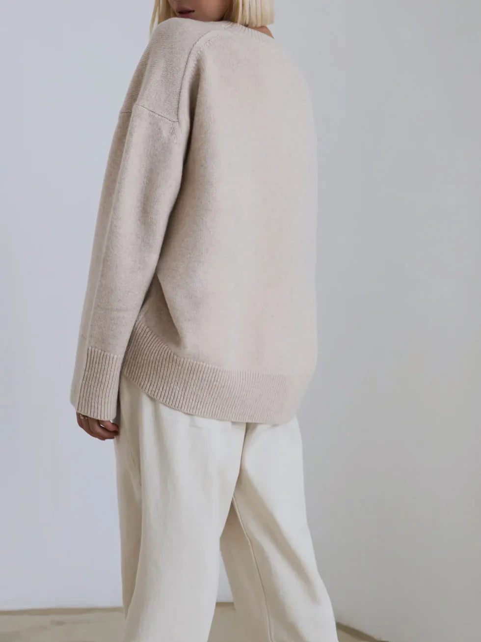 Jersey Mujer Tejido Oversize Cuello Redondo