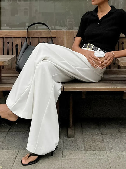 Pantalones Mujer Amplios Cintura Alta
