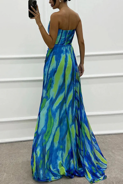 Vestido Largo Mujer Un Hombro Abertura Elegante