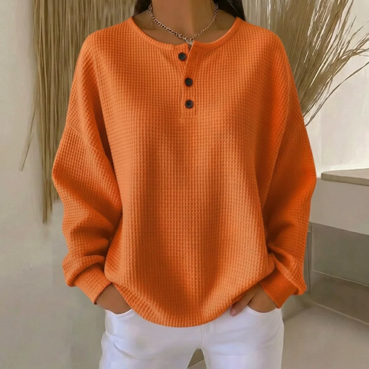 Mujer de Tejido Waffle con Botones - Mavetta