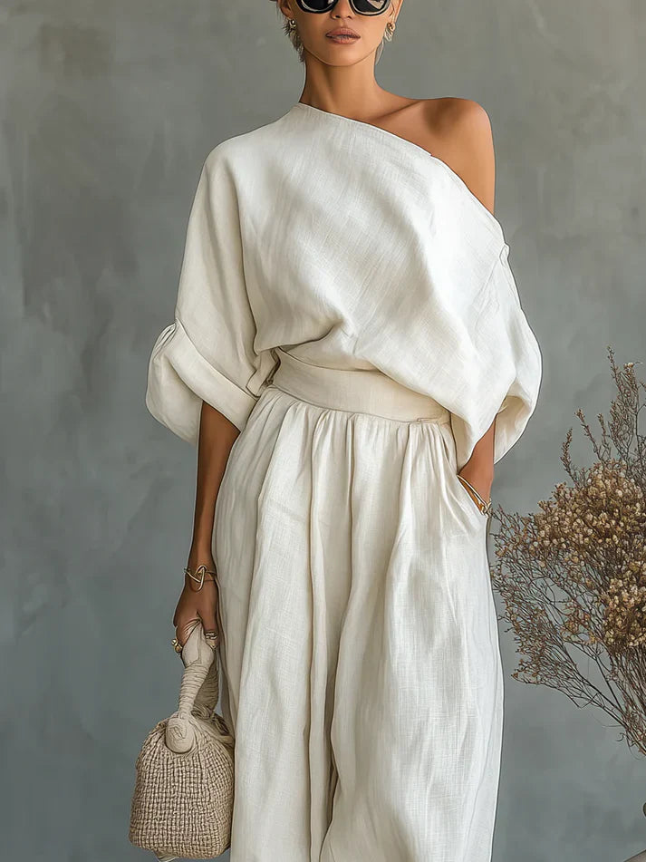 Conjunto Mujer Pantalón Asimétrico Elegante