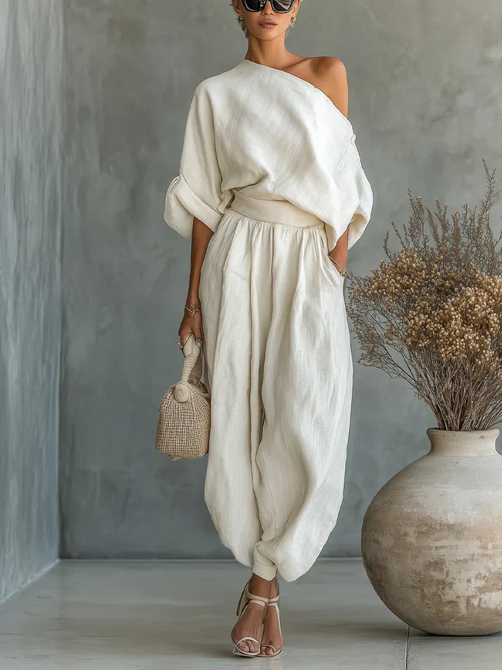 Conjunto Mujer Pantalón Asimétrico Elegante - Mavetta