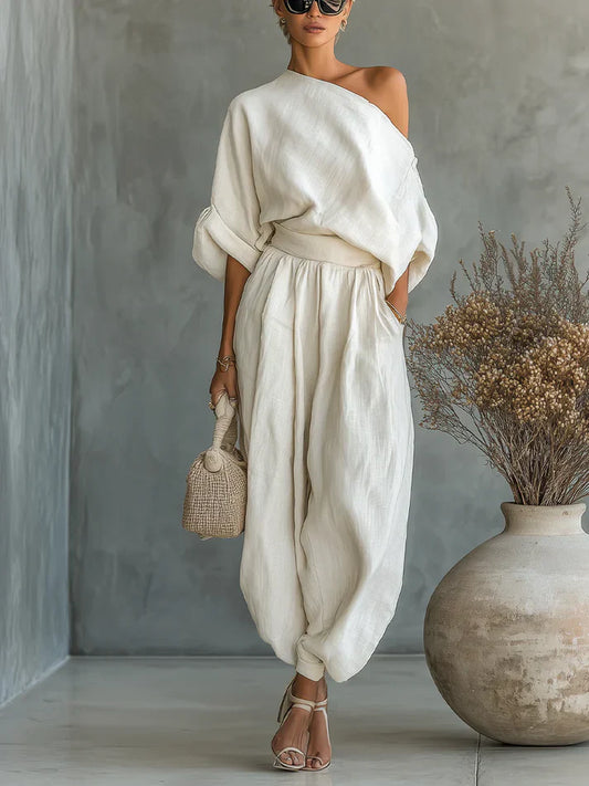 Conjunto Mujer Pantalón Asimétrico Elegante - Mavetta