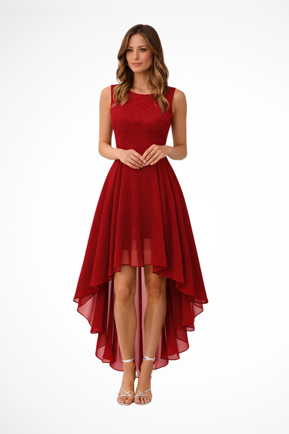 Vestido Mujer de Encaje Sin Mangas Ajuste Elegante