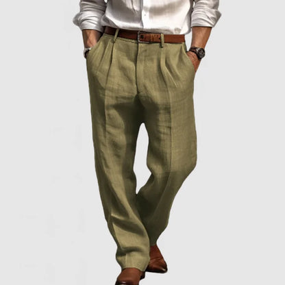 Pantalón Casual Hombre Corte Recto Comodo