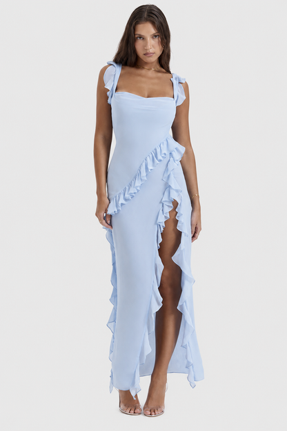 Vestido Largo Mujer Elegante Corte Fluido