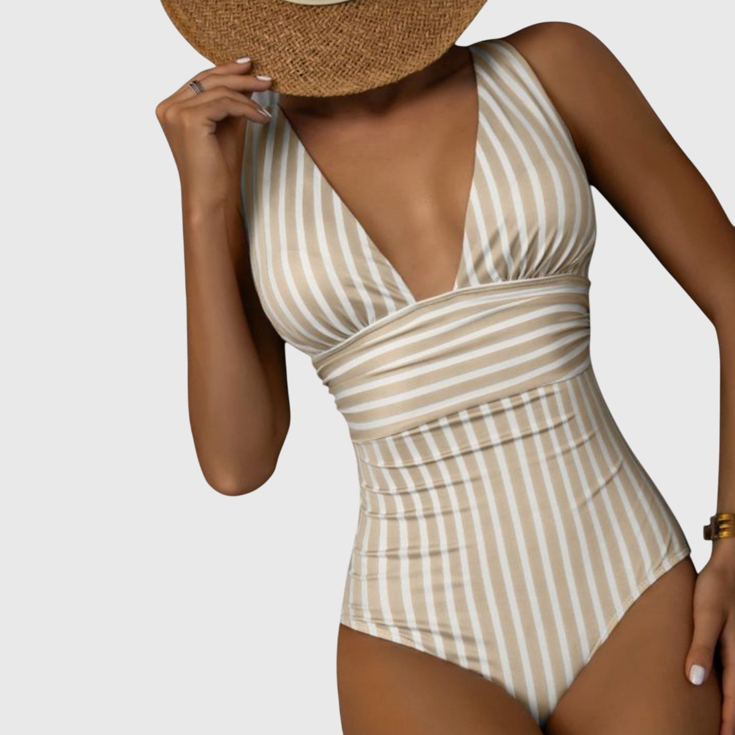 Bañador Mujer una Pieza Escote Cuadrado Relleno Estilo Retro