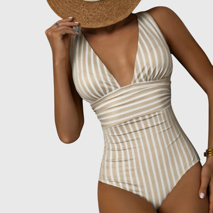 Bañador Mujer una Pieza Escote Cuadrado Relleno Estilo Retro