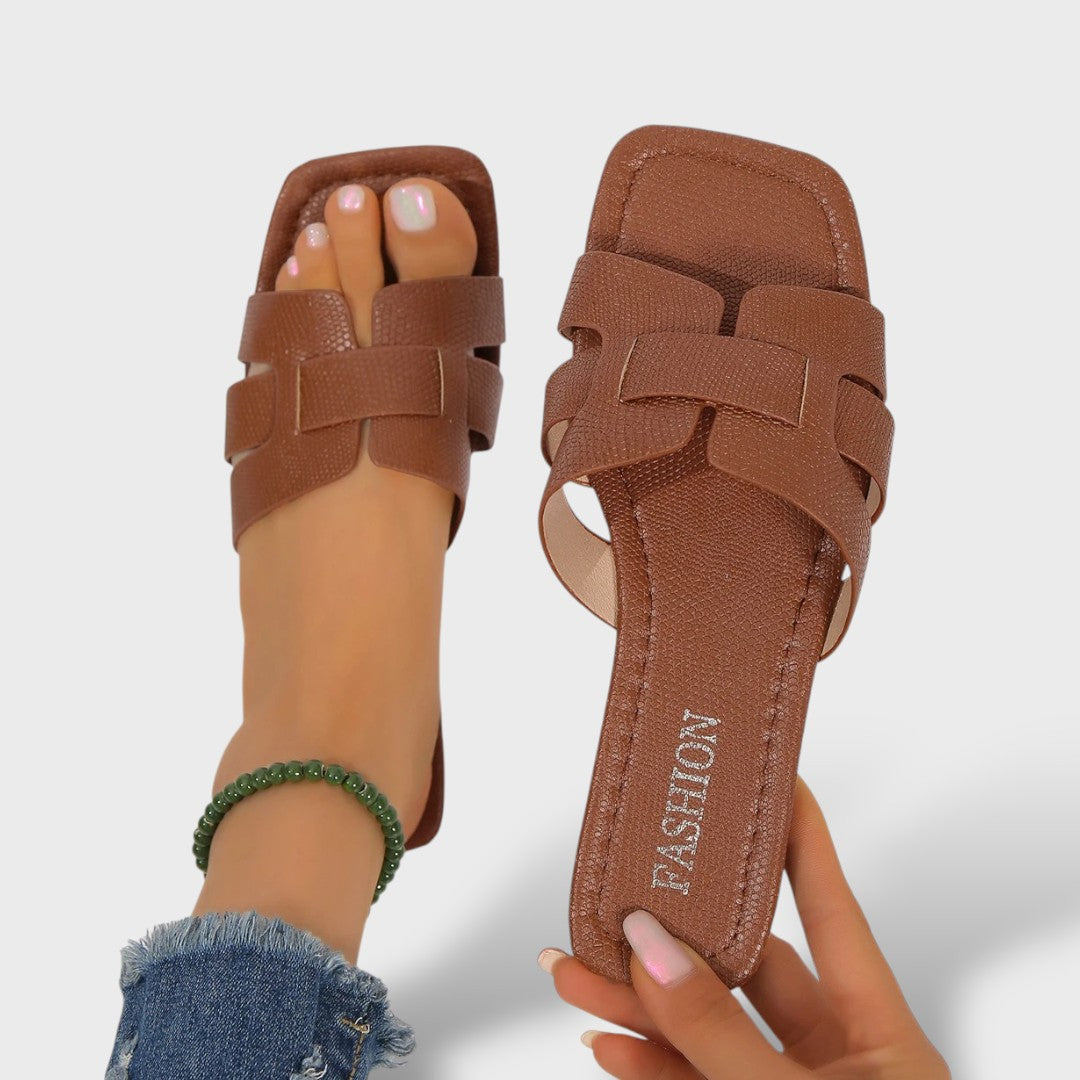 Sandalias Planas Mujer Piel Tira Minimalista - Mavetta