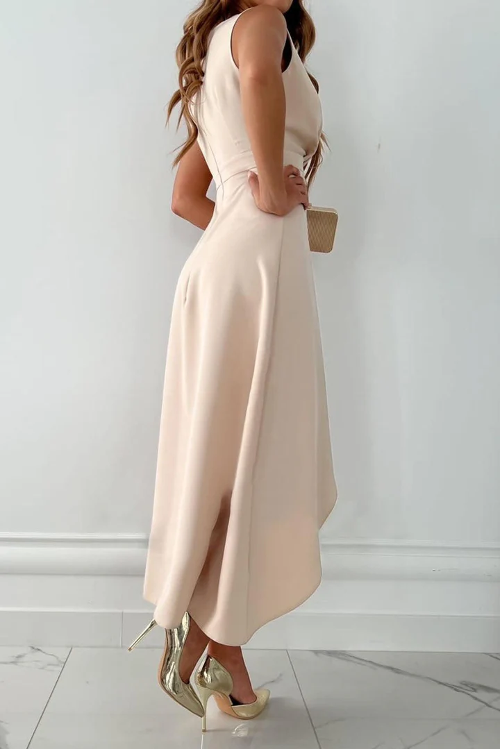 Vestido Midi Mujer Asimétrico