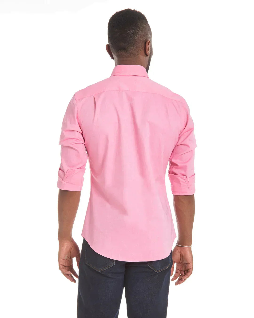 Camisa Hombre Manga Larga Cremallera Cuello Clásico