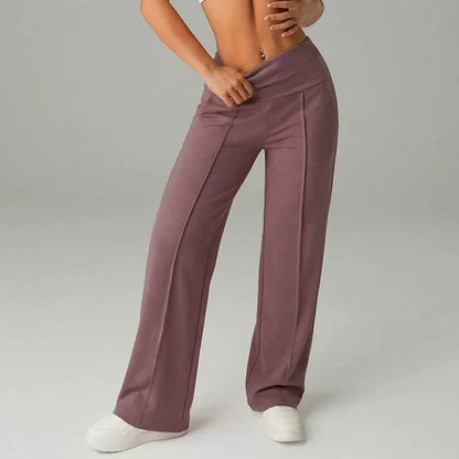 Pantalón recto Mujer de corte amplio