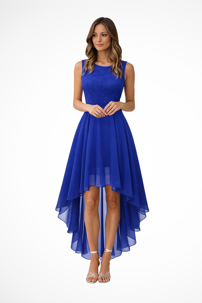 Vestido Mujer de Encaje Sin Mangas Ajuste Elegante