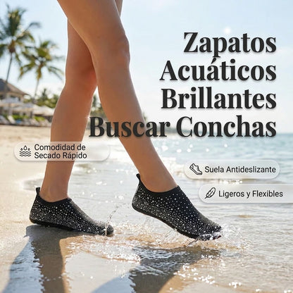 Zapatos acuáticos Unisex secado rápido brillante