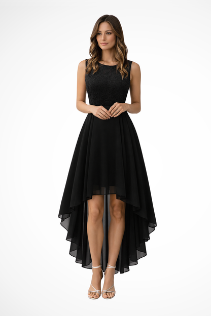 Vestido Mujer de Encaje Sin Mangas Ajuste Elegante
