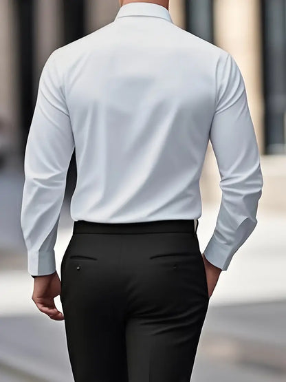 Camisa Hombre Algodón Ajuste Clásico Oficina