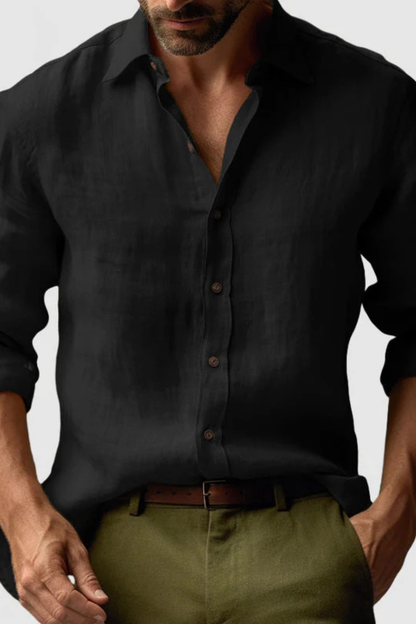 Camisa Hombre de Lino Informal Ajuste Clásico