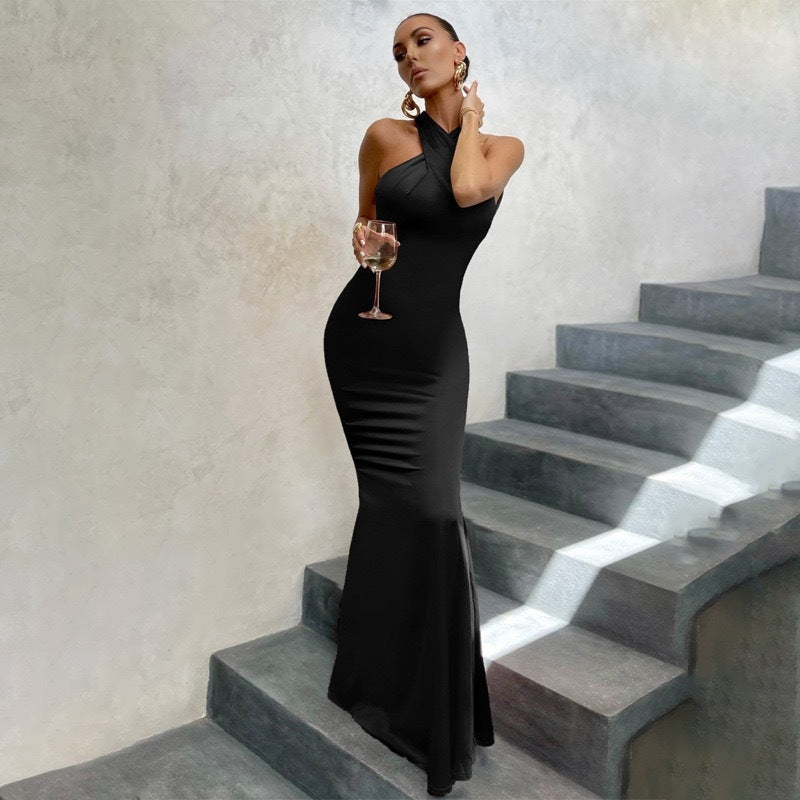 Vestido Mujer Corte Sirena y Espalda Abierta - Mavetta