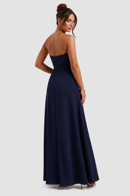 Vestido largo Mujer sin tirantes elegante